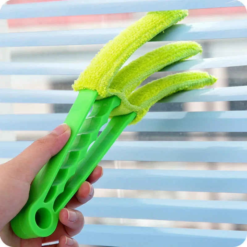 1Pc Washable Window Cleaner Microfiber Dust Cleaner Brush For Venetian Air Conditioner Car Window Groove Dust Cleaning Tool - Luxe1