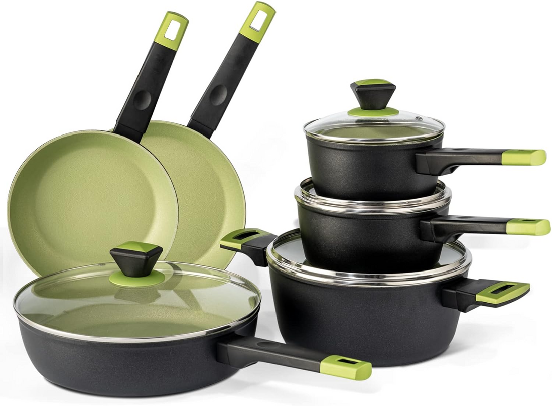 Prikoi Pots and Pans Set, Nonstick Cookware Set - Luxe1